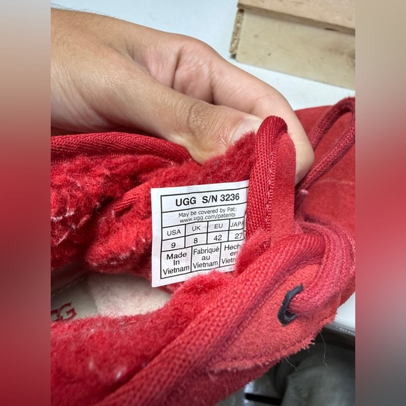 UGG MEN'S NEUMEL SUEDE SHEARLING LINED CHUKKA BOOTS RED Sz 9 - Picture 5 of 13